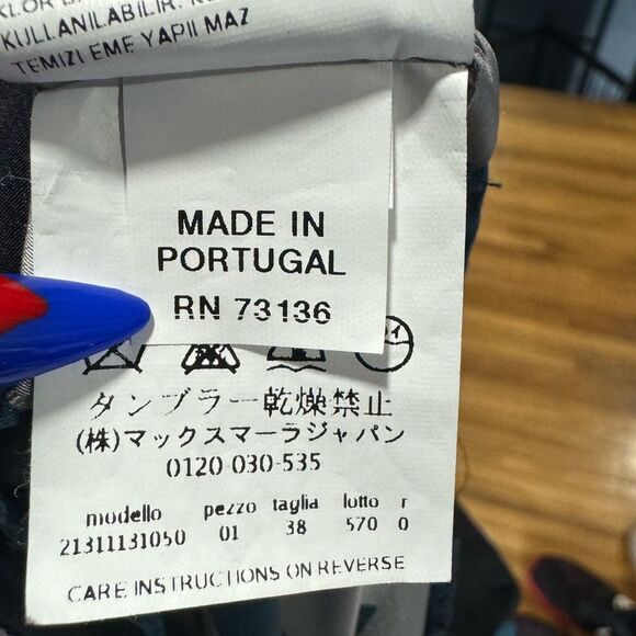 Sportmax Geometric Teal Black White Geometric Pattern Silk Wide Leg Trousers - Picture 9 of 10